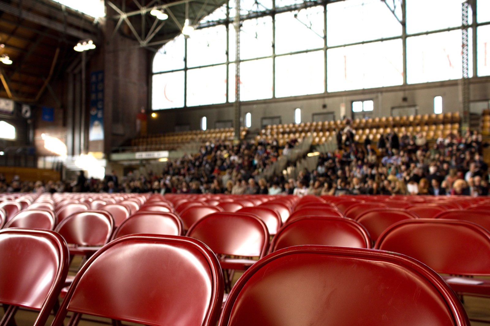 Conference hall seating for a corporate event