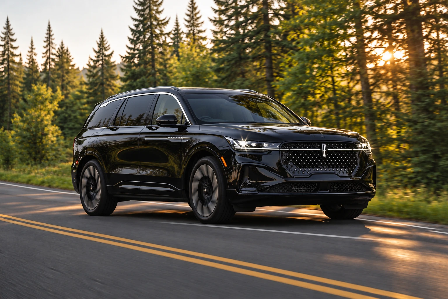 Black Lincoln Nautilus midsize luxury SUV